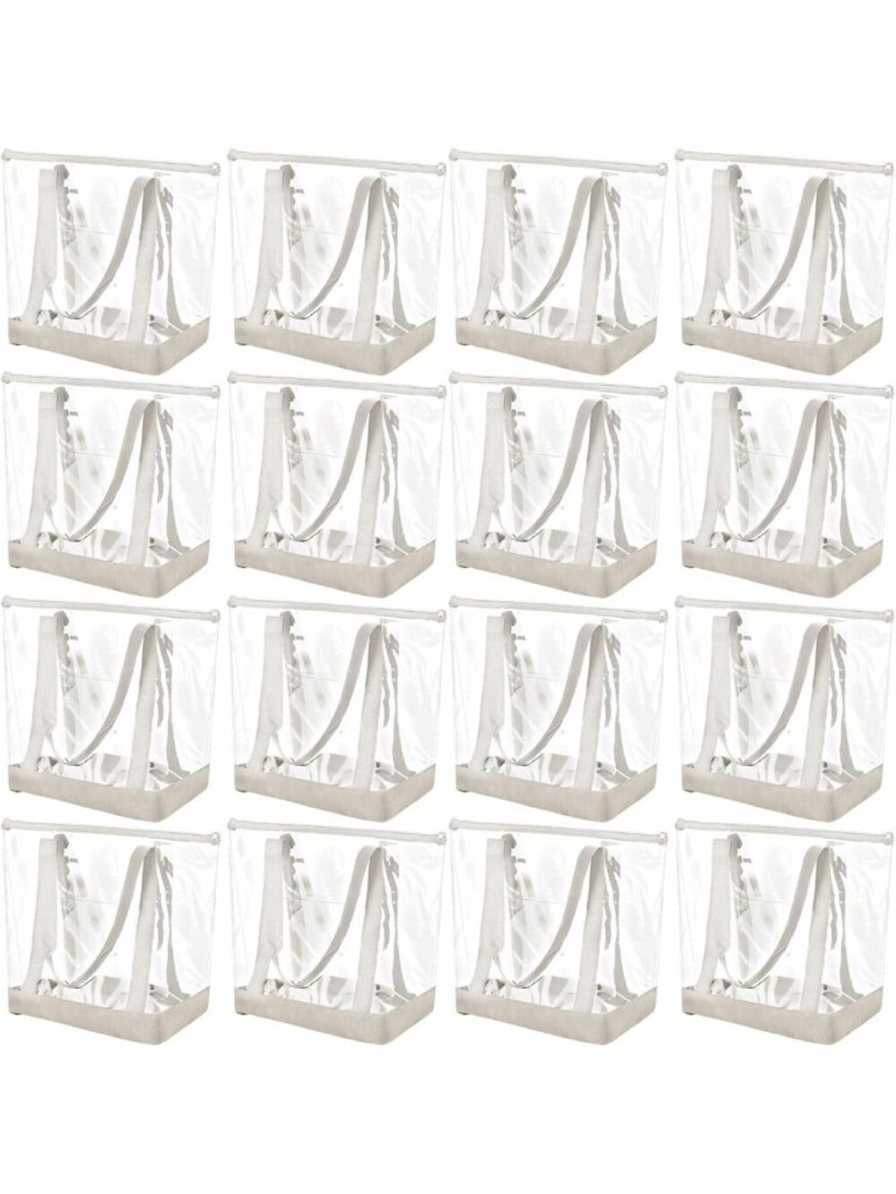 Clear Stadium Tote Bags - Durable, Lightweight, Transparent, Perfect for Events
